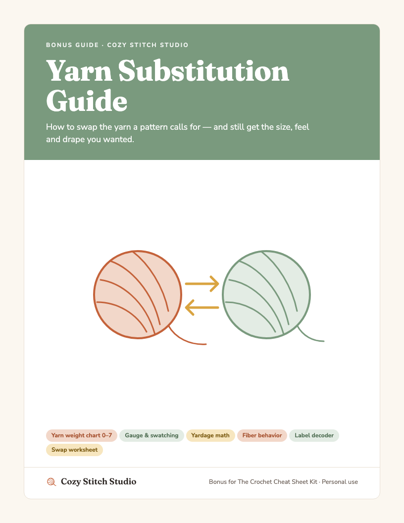 Yarn Substitution Guide cover